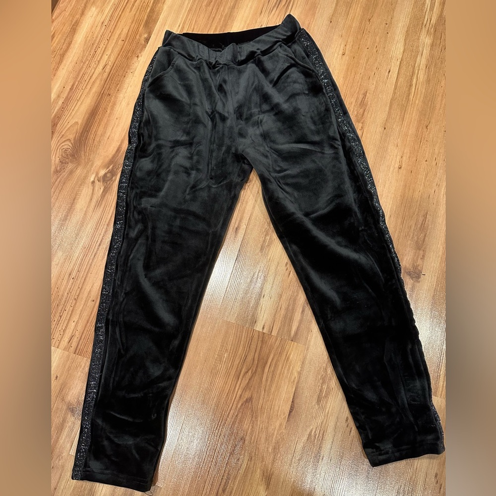 shiny velvet pants